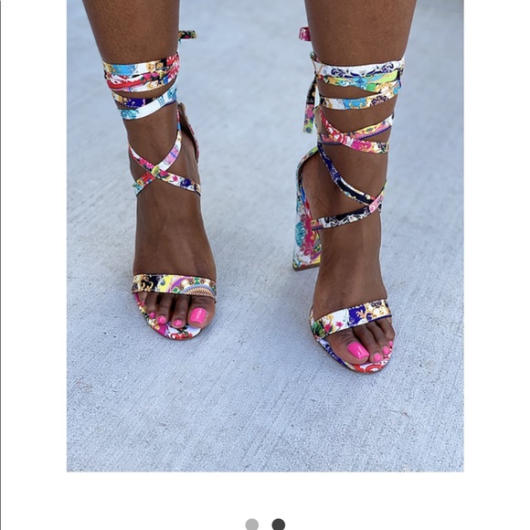 Shoes - New Muliti colored sandal heels